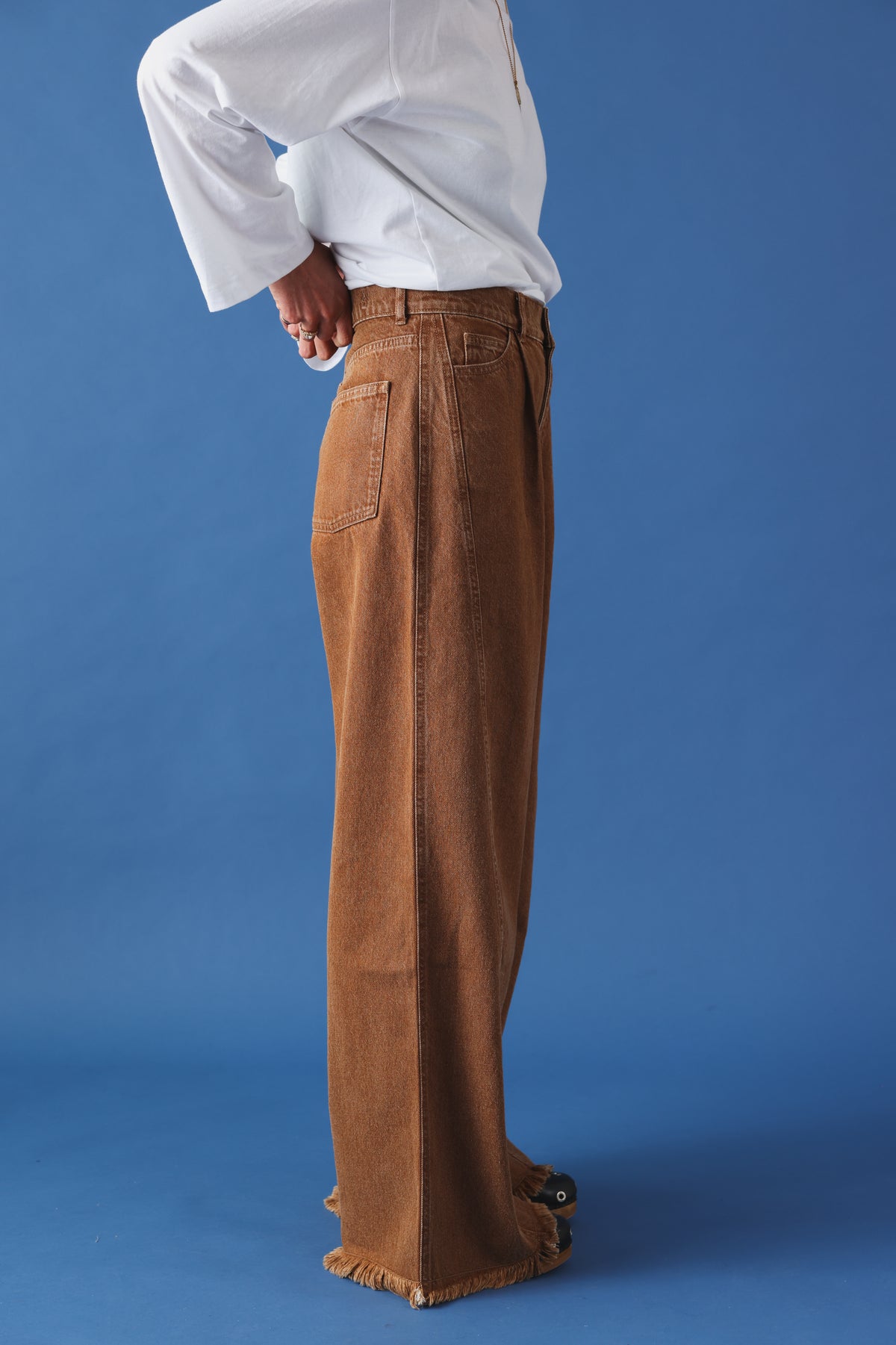 Lucien Wide-leg trousers hazelnut denim
