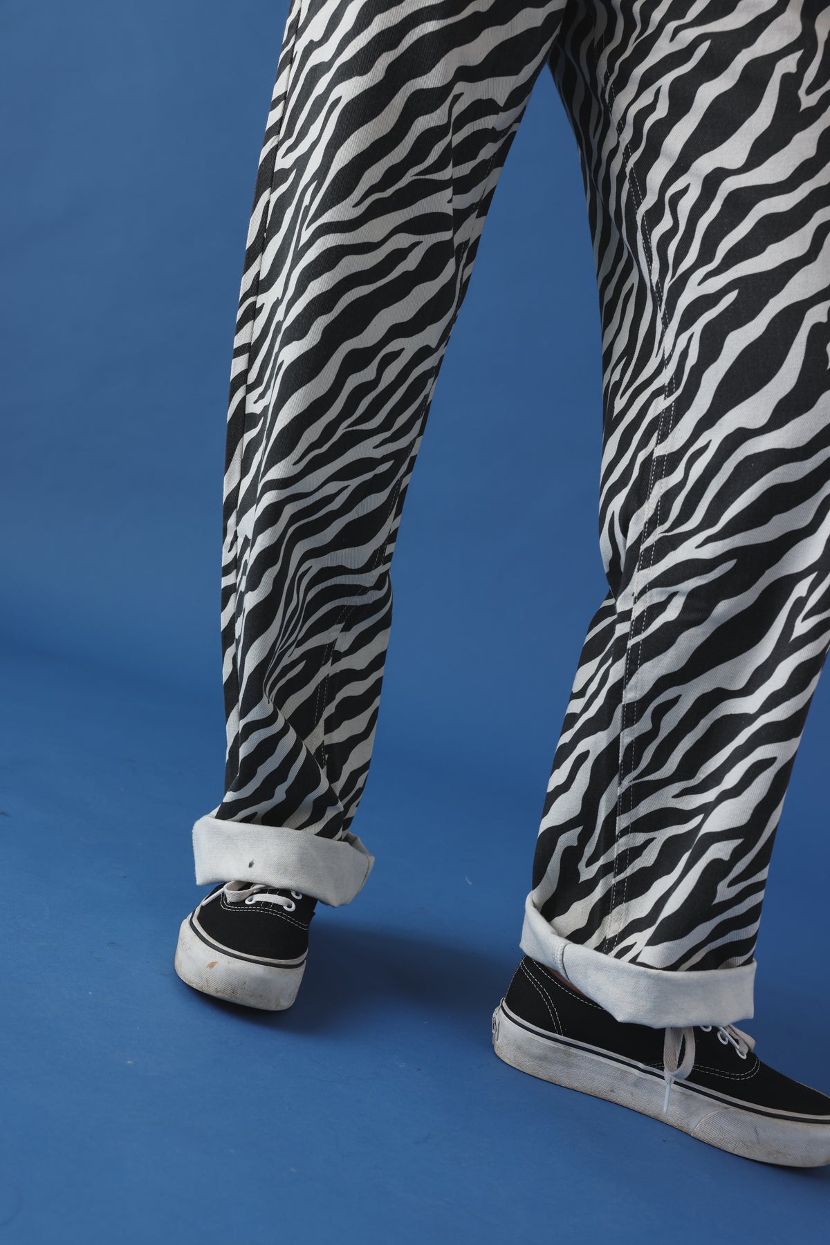 Pantalon barrel Marius denim zèbre