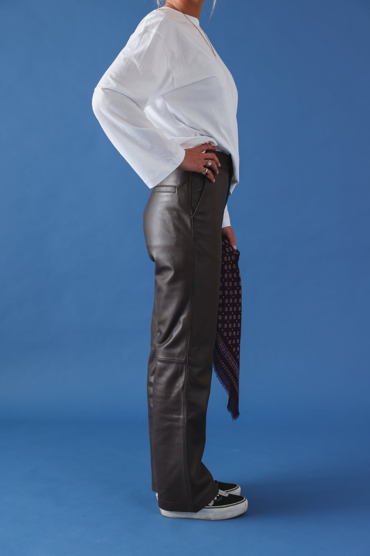 Gaston Trousers chocolate leather