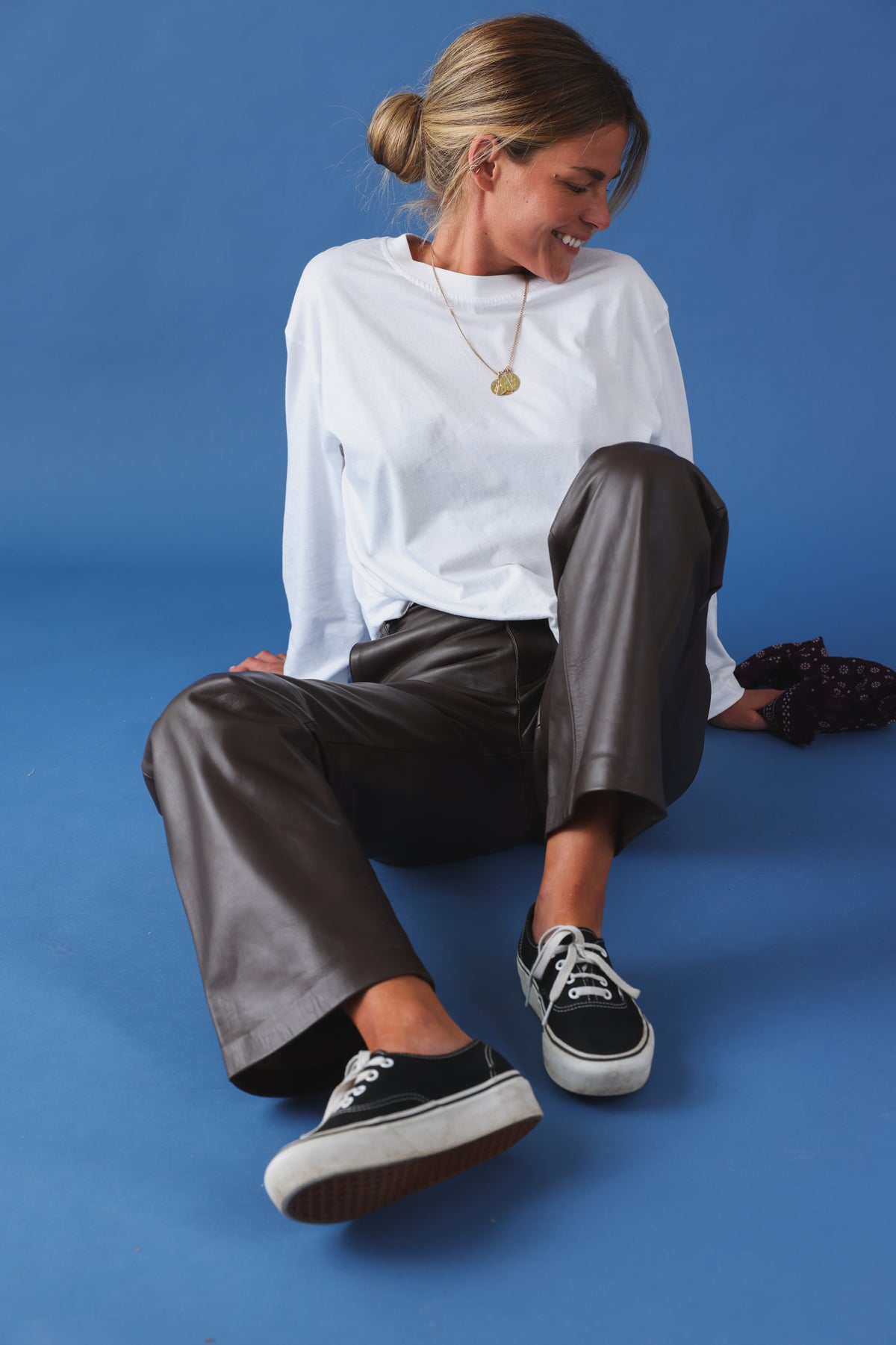 Gaston Trousers chocolate leather