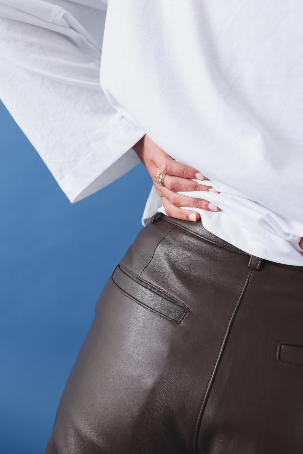 Gaston Trousers chocolate leather