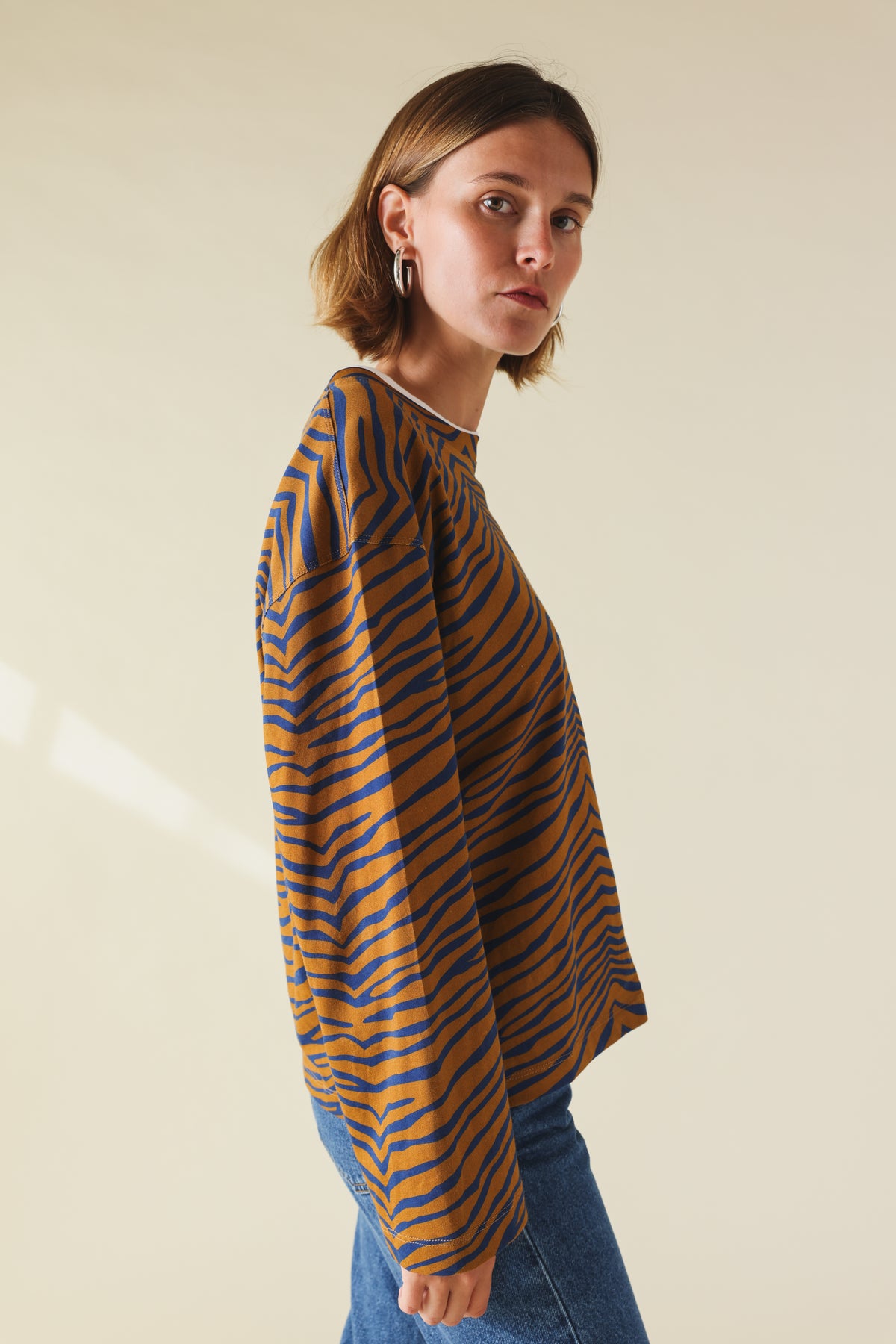 T-shirt MARCO tigre camel/bleu