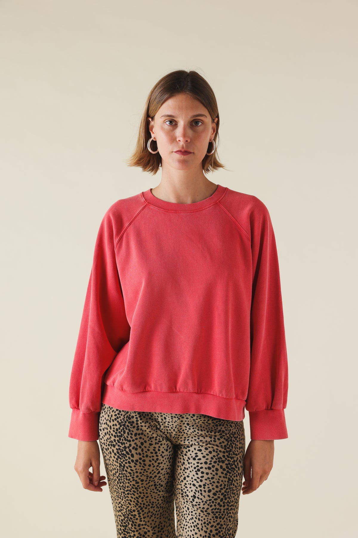 Sweat JOSEPH rouge délavé