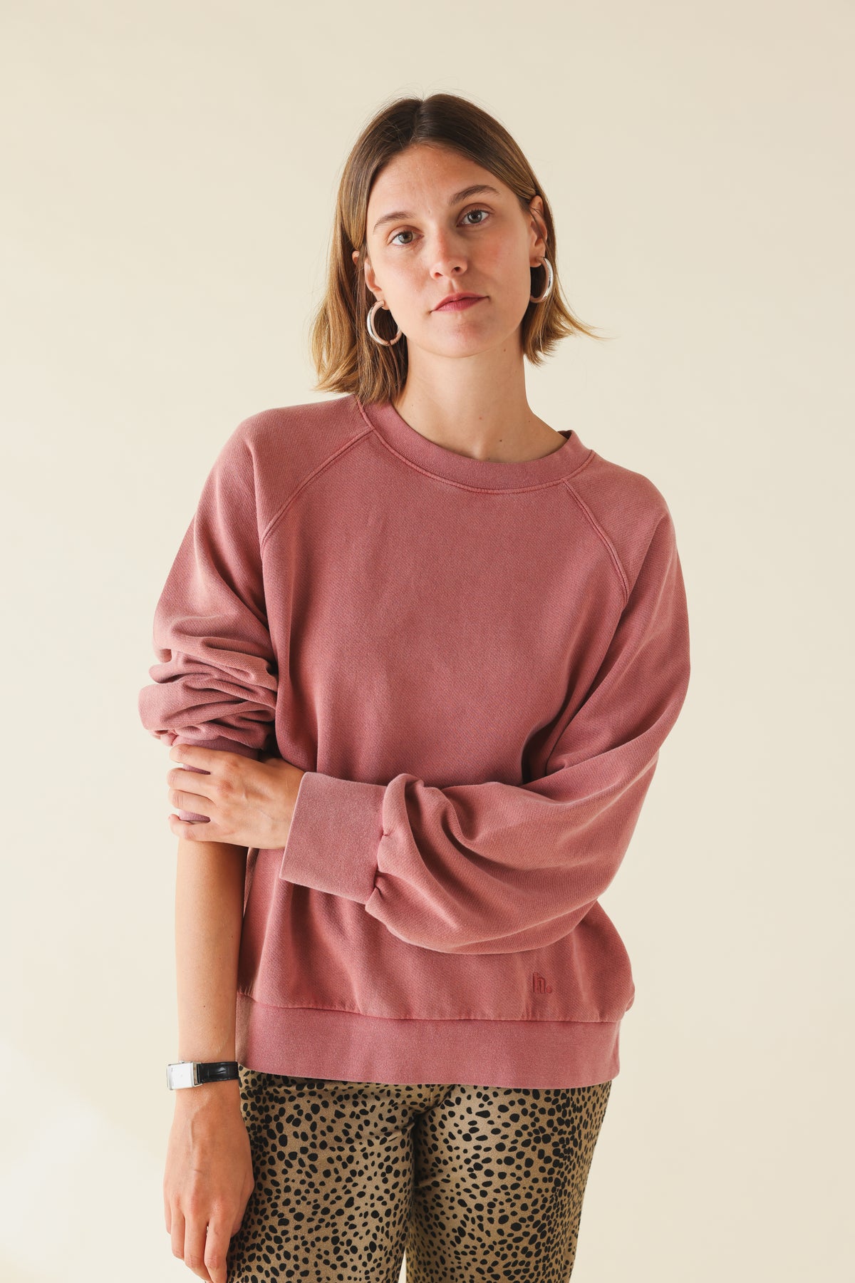 Sweat JOSEPH vieux rose délavé