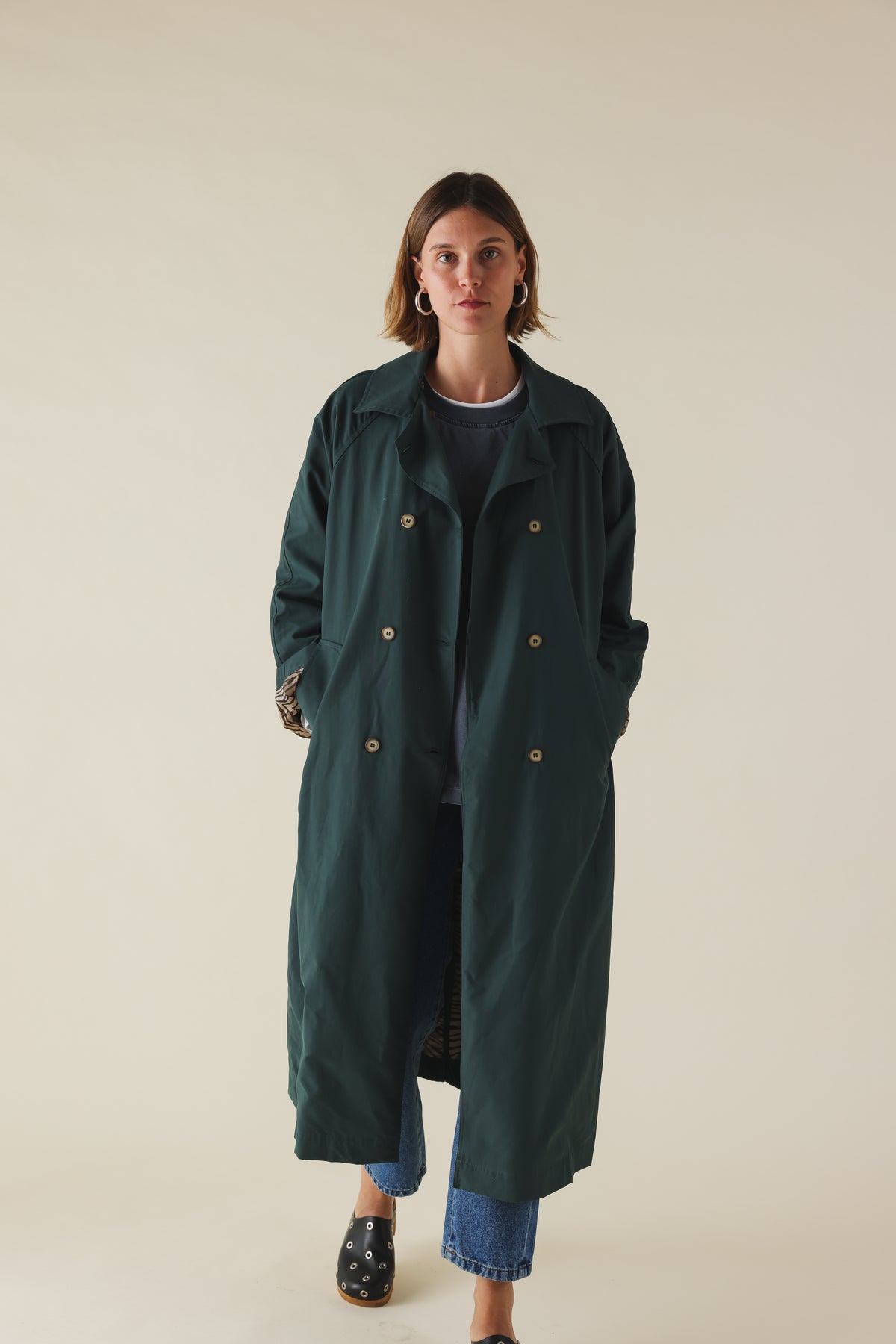 Trench ALPHONSE vert bouteille