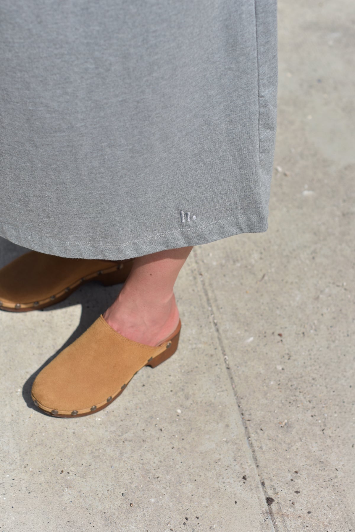 ALEXIA t-shirt dress in heather grey