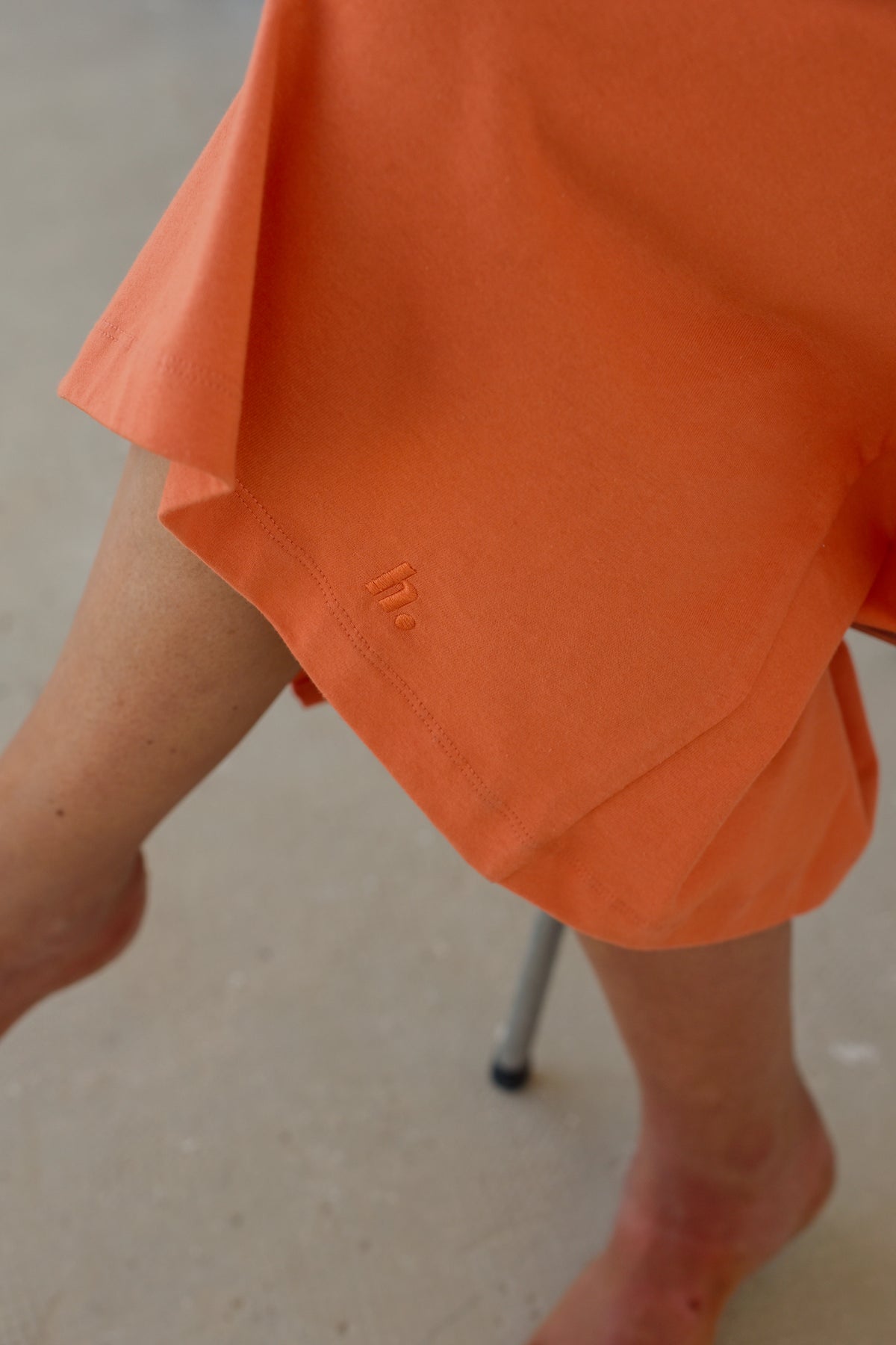 ALEXIA t-shirt dress in papaya orange