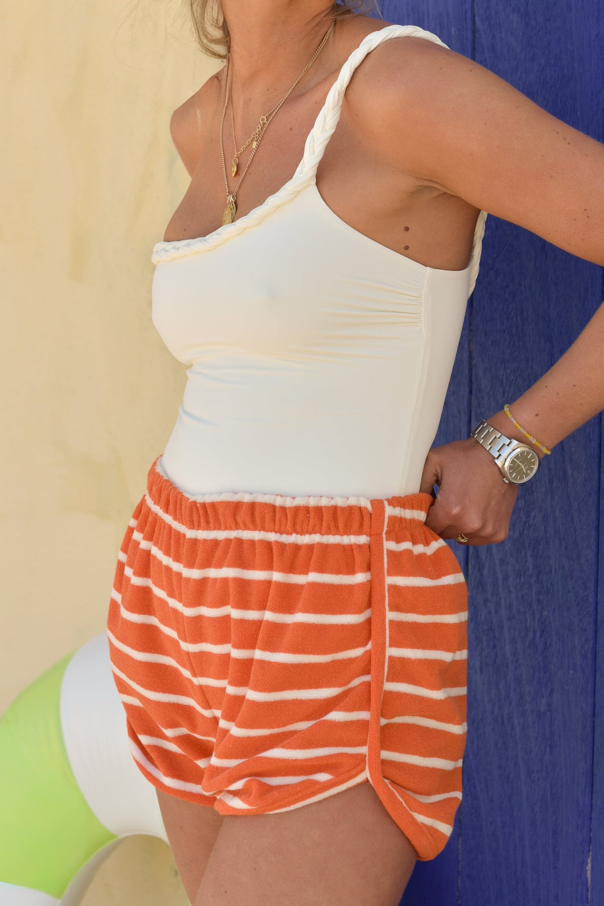 Short BASILE éponge orange