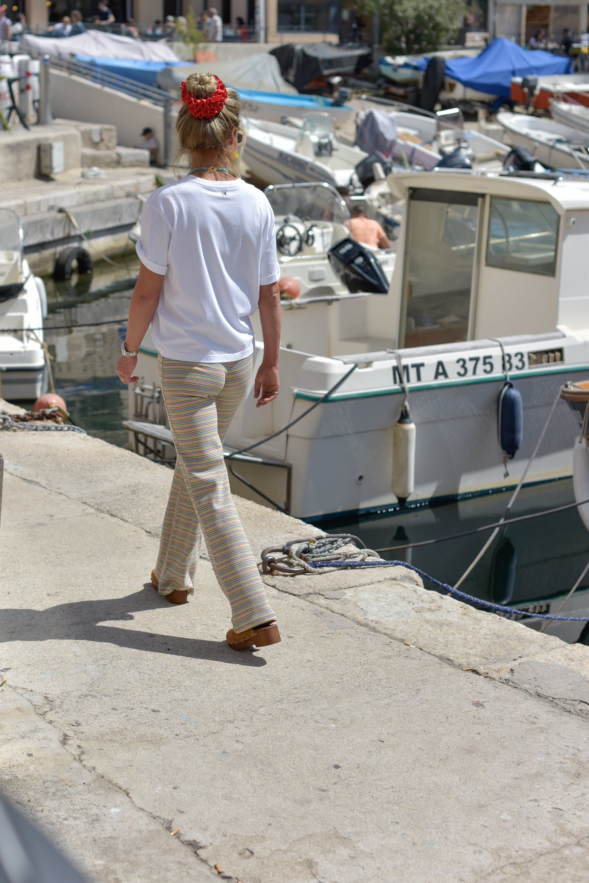 Pantalon ANTOINE rayure multicolore