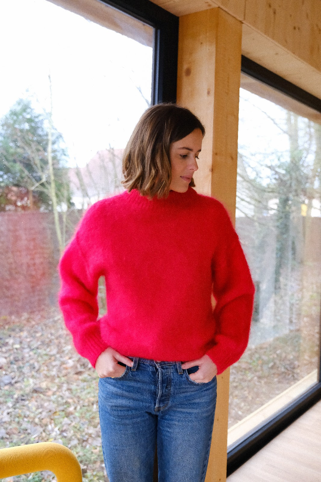 ERIC bright red sweater