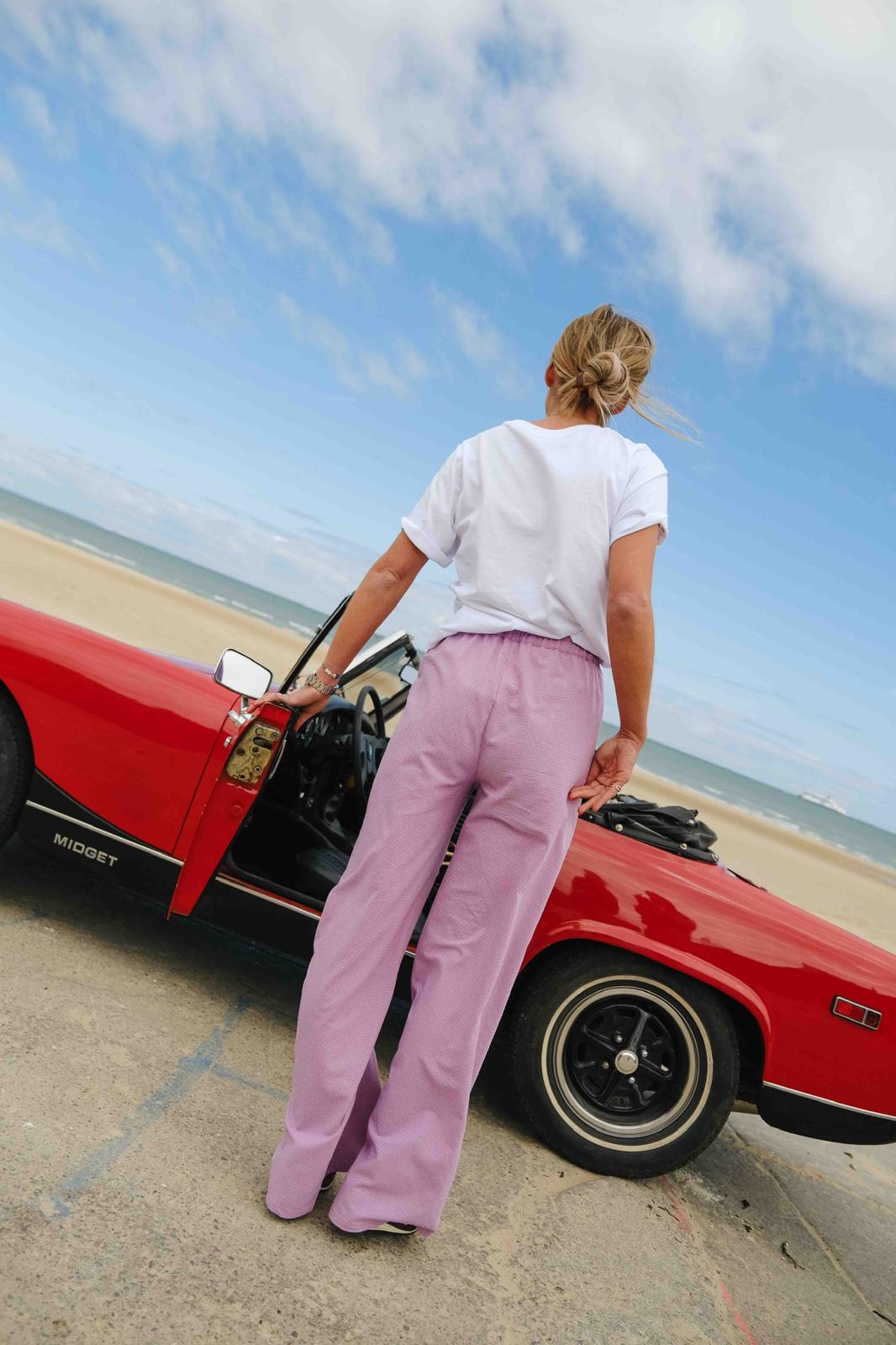 ARTHUR parma/pink gingham trousers