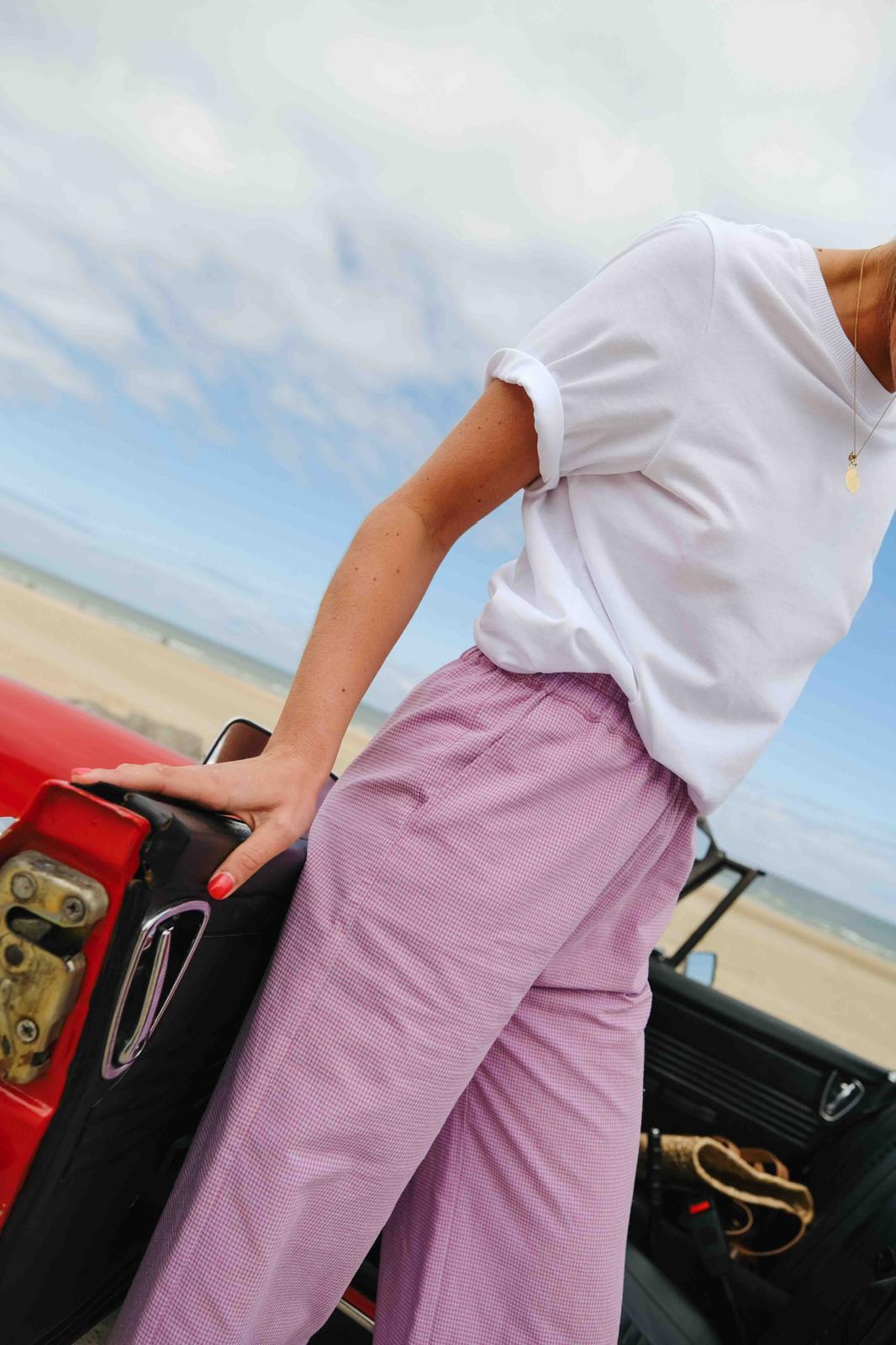 ARTHUR parma/pink gingham trousers